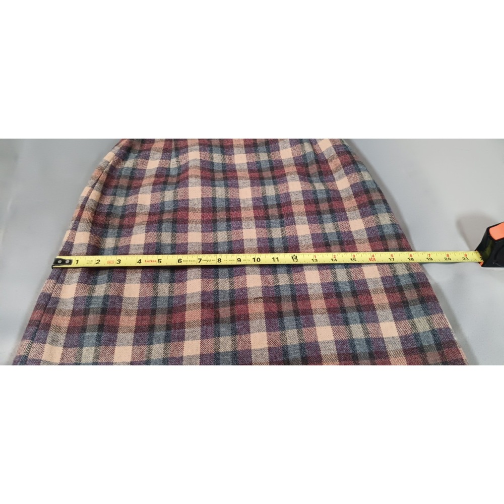 VTG Pendleton Midi Skirt Women's Plaid Wool Academia Preppy geek old money lux - Picture 7 of 10